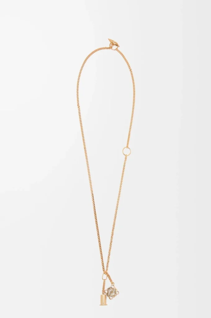 Personalisierbare Halskette aus Metall in Gold