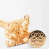 Personalisierbare Halskette aus Metall in Gold