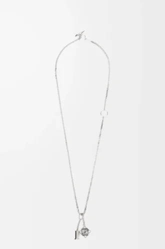 Personalisierbare Halskette aus Metall Palladium