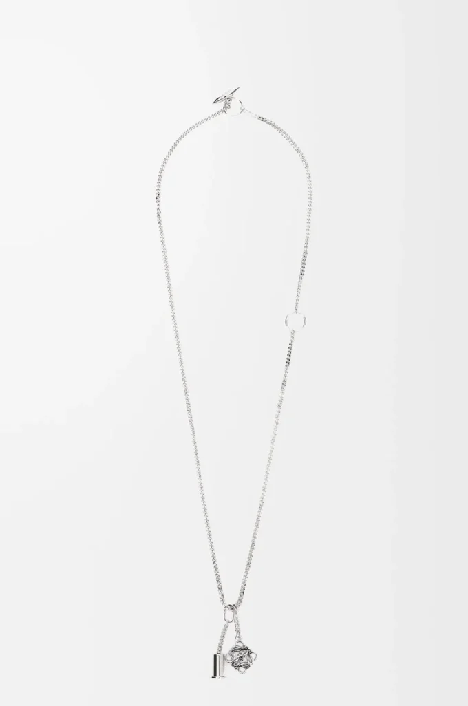 Personalisierbare Halskette aus Metall Palladium