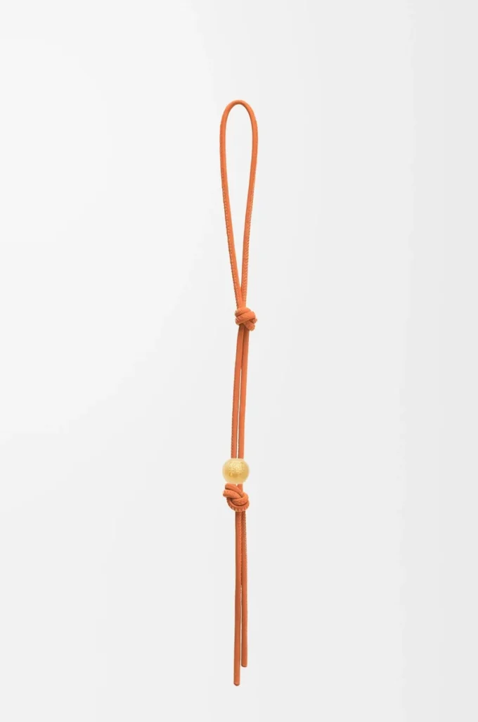 Personalisierungsband aus klassischem Kalbsleder in Maple Orange