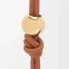 Personalisierungsband aus klassischem Kalbsleder in Tan/Gold