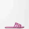 Petal Anagram Pantolette aus weichem Kalbsleder in Fuchsia