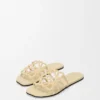Petal Anagram Slipper aus mit Strass verziertem Wildleder Butter