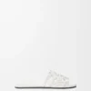 Petal Anagram Slipper aus weichem Kalbsleder Anthurium White