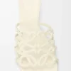 Petal Anagram Slipper aus weichem Kalbsleder Anthurium White
