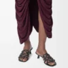 Petal Anagram Slipper aus weichem Kalbsleder in Schwarz