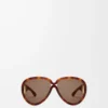 Pilot Mask Sonnenbrille Dark Havana