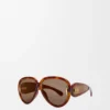 Pilot Mask Sonnenbrille Dark Havana