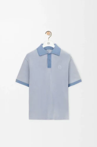 Polo aus Baumwolle Hellblau