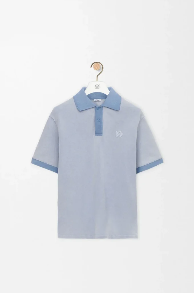 Polo aus Baumwolle Hellblau