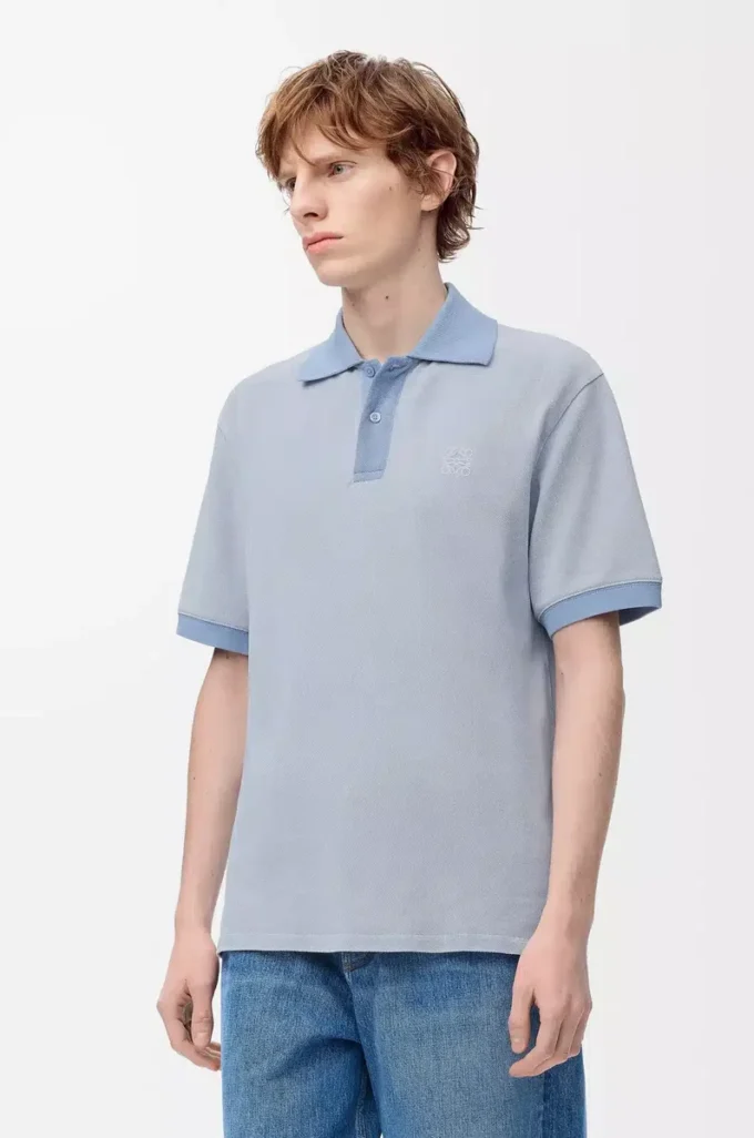 Polo aus Baumwolle Hellblau