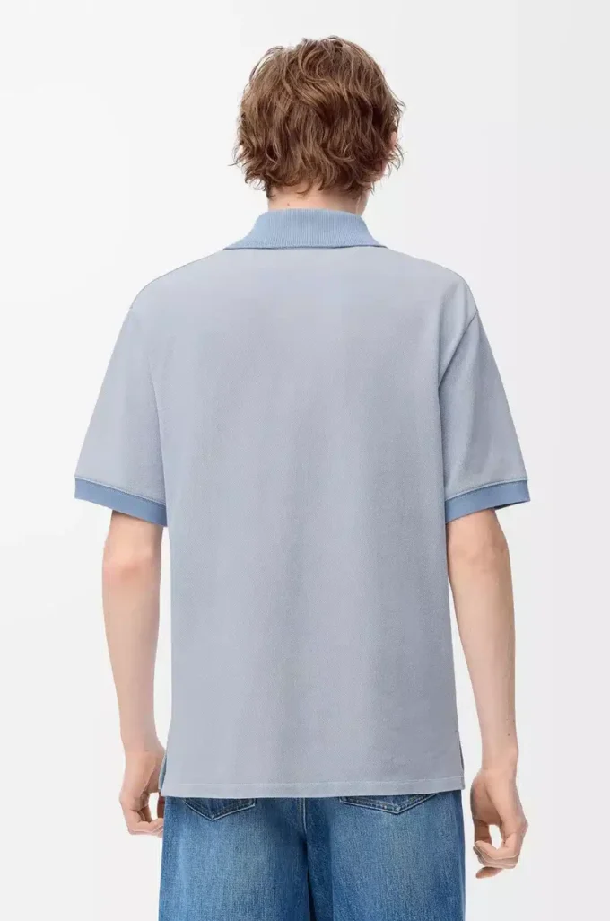 Polo aus Baumwolle Hellblau