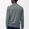 Polo-Pullover aus Wolle Grau