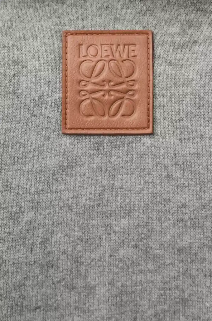 Polo-Sweatshirt aus Baumwolle und Kaschmir in Lead Grey