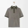 Polohemd aus Baumwolle in Khaki-Grün