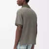 Polohemd aus Baumwolle in Khaki-Grün