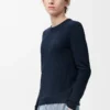 Pullover aus Baumwollmischung in Marineblau