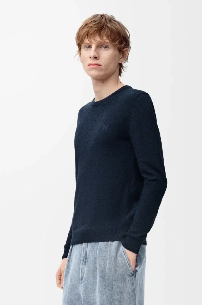Pullover aus Baumwollmischung in Marineblau