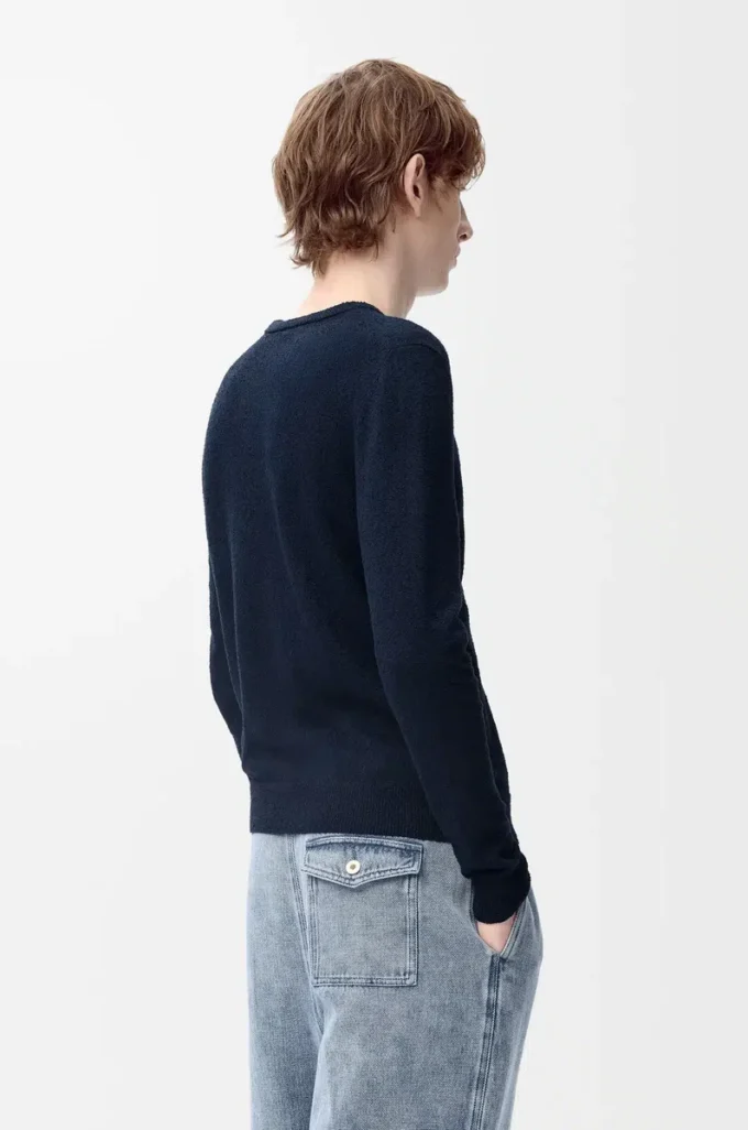 Pullover aus Baumwollmischung in Marineblau