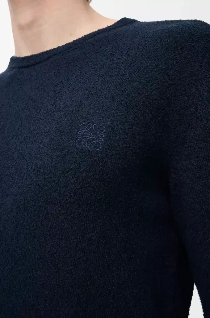 Pullover aus Baumwollmischung in Marineblau