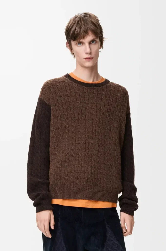 Pullover aus Kaschmir Braun/Dunkelbraun