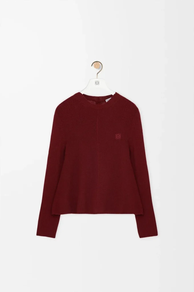 Pullover aus Kaschmir Burgunderrot