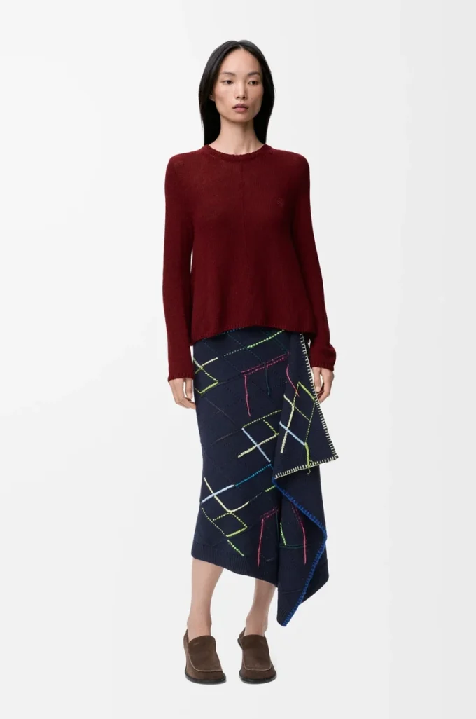 Pullover aus Kaschmir Burgunderrot
