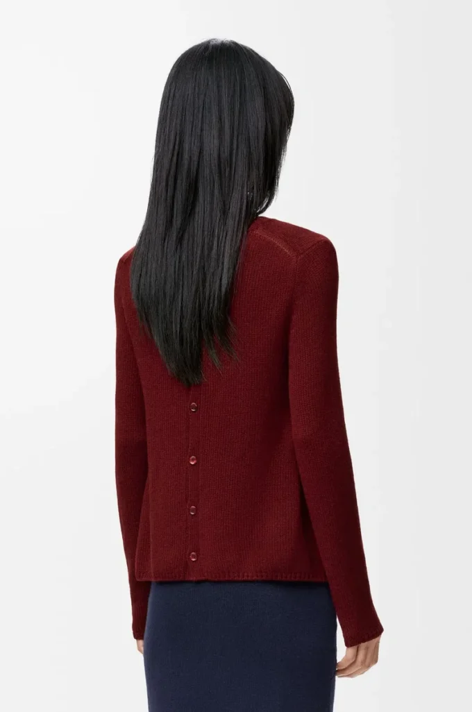 Pullover aus Kaschmir Burgunderrot