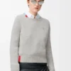 Pullover aus Kaschmir Hellblau/Mehrfarbig