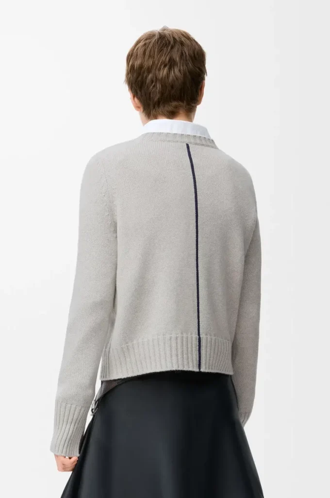 Pullover aus Kaschmir Hellblau/Mehrfarbig