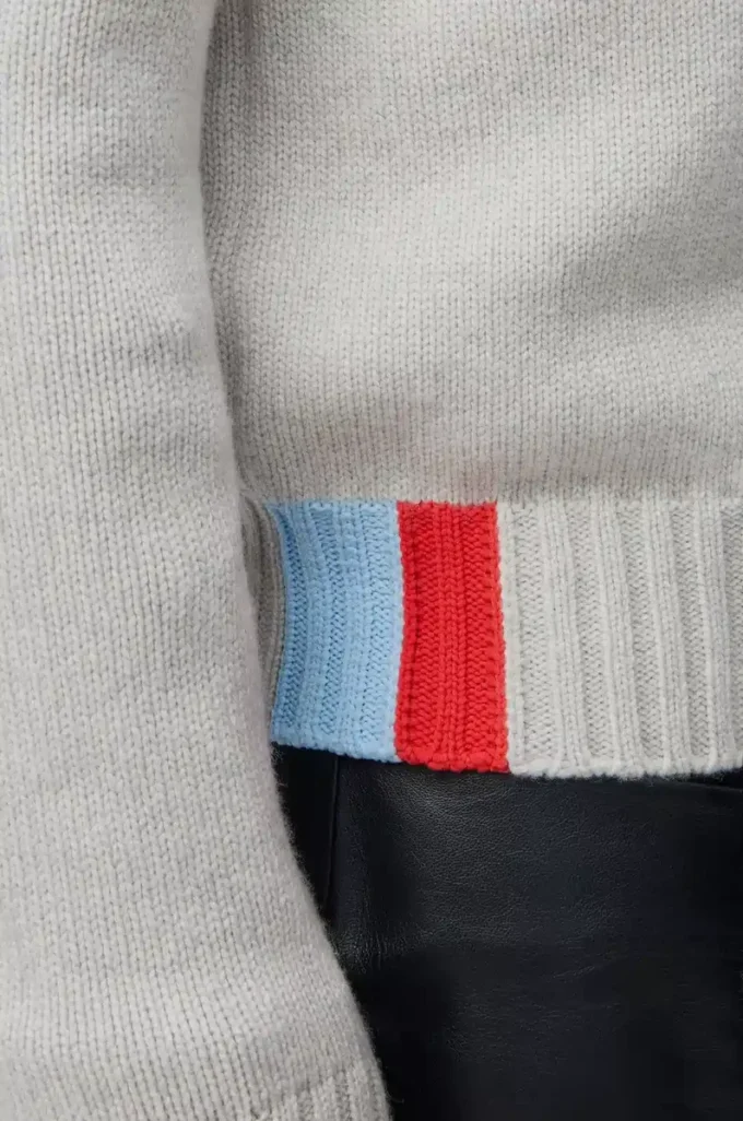 Pullover aus Kaschmir Hellblau/Mehrfarbig
