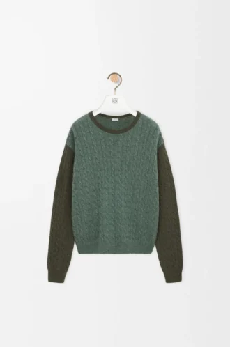 Pullover aus Kaschmir Hellgrün/Khakigrün