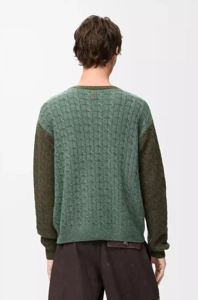 Pullover aus Kaschmir Hellgrün/Khakigrün