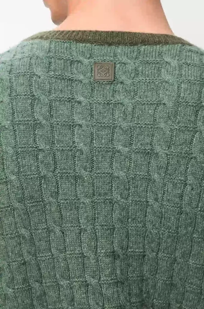 Pullover aus Kaschmir Hellgrün/Khakigrün