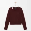 Pullover aus Kaschmir in Burgunderrot/Mehrfarbig