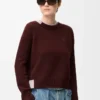 Pullover aus Kaschmir in Burgunderrot/Mehrfarbig