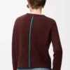 Pullover aus Kaschmir in Burgunderrot/Mehrfarbig