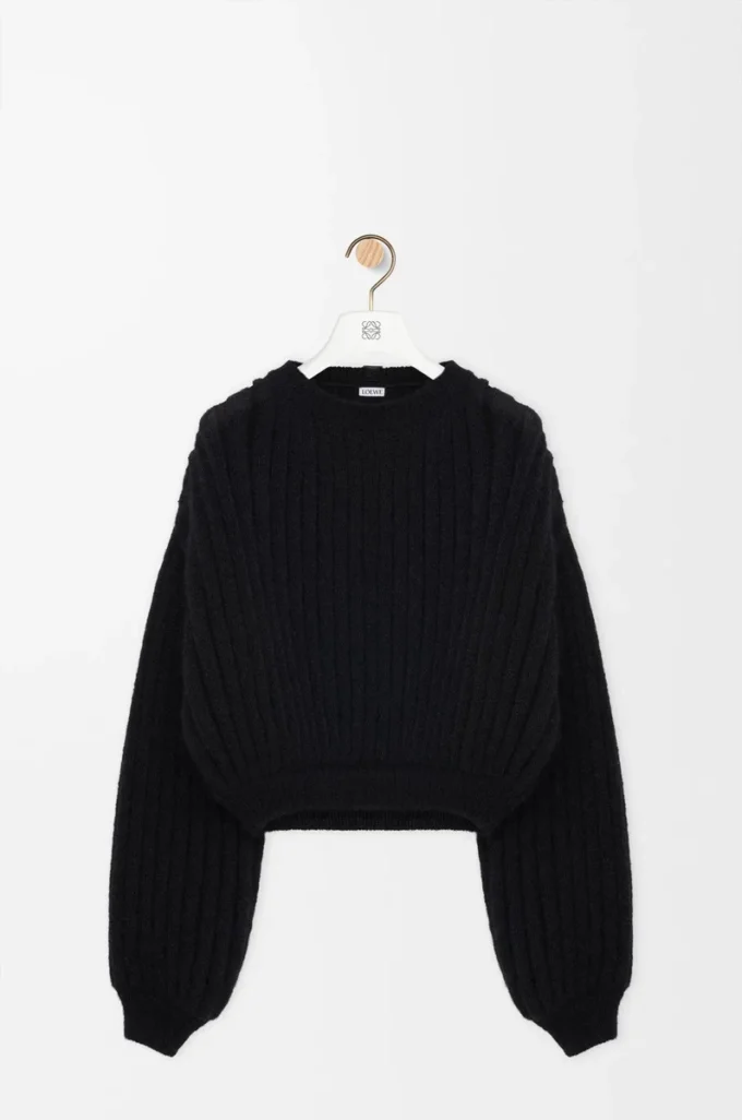 Pullover aus Mohairmischung Schwarz