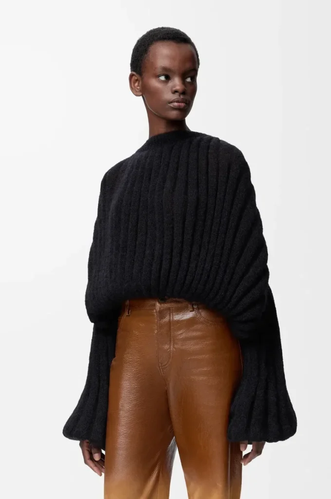Pullover aus Mohairmischung Schwarz