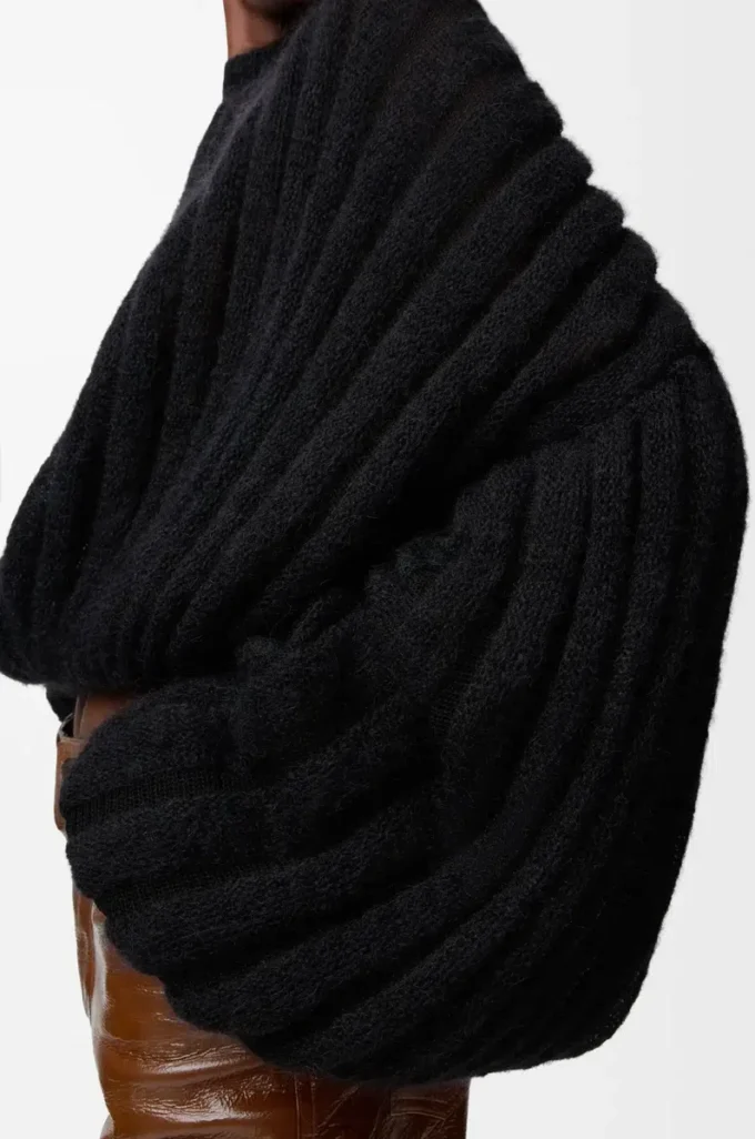 Pullover aus Mohairmischung Schwarz
