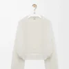 Pullover aus Mohairmischung Weiß