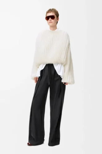Pullover aus Mohairmischung Weiß