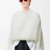 Pullover aus Mohairmischung Weiß