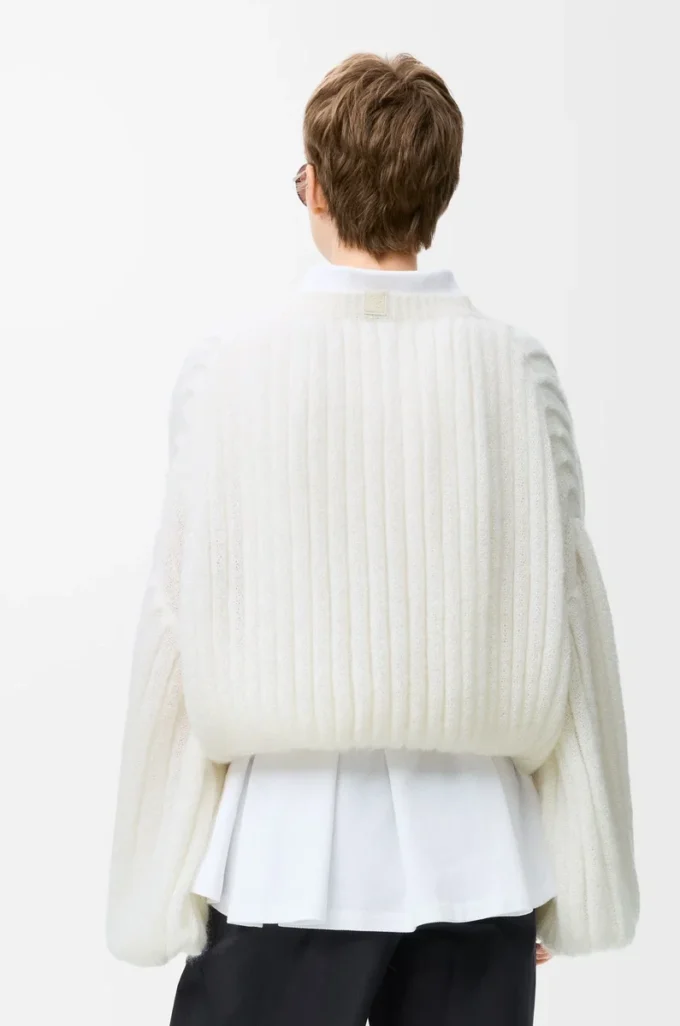Pullover aus Mohairmischung Weiß