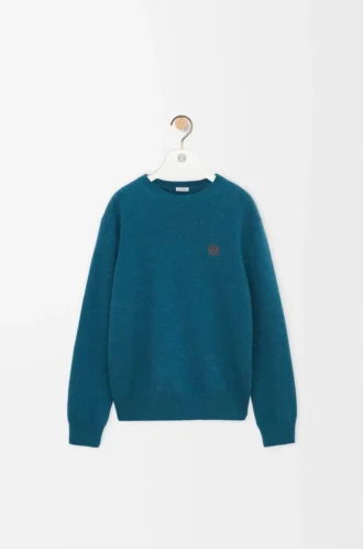 Pullover aus Wolle Dunkelgrün