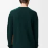 Pullover aus Wolle Dunkelgrün/Mehrfarbig