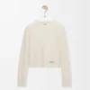 Pullover aus Wolle Ecru