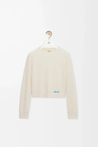 Pullover aus Wolle Ecru
