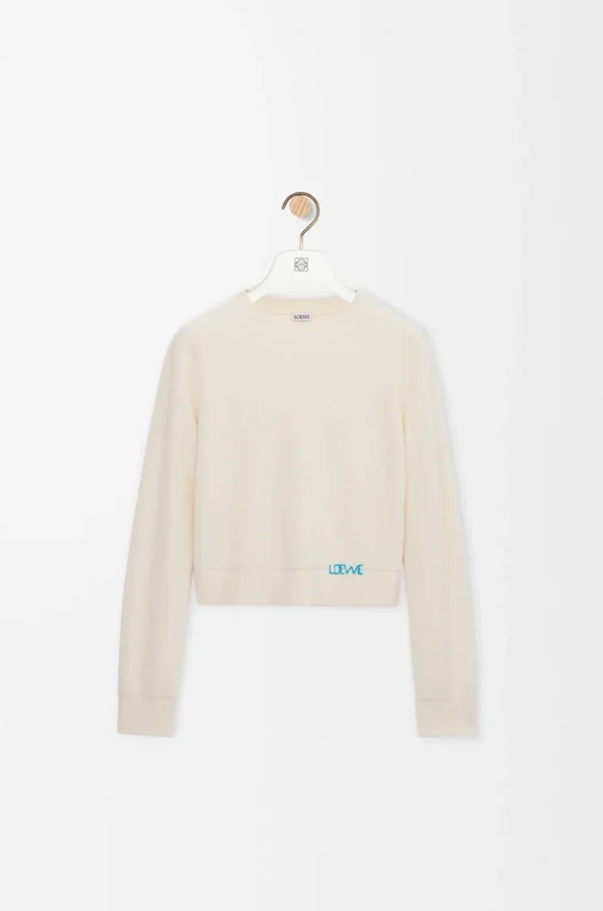 Pullover aus Wolle Ecru